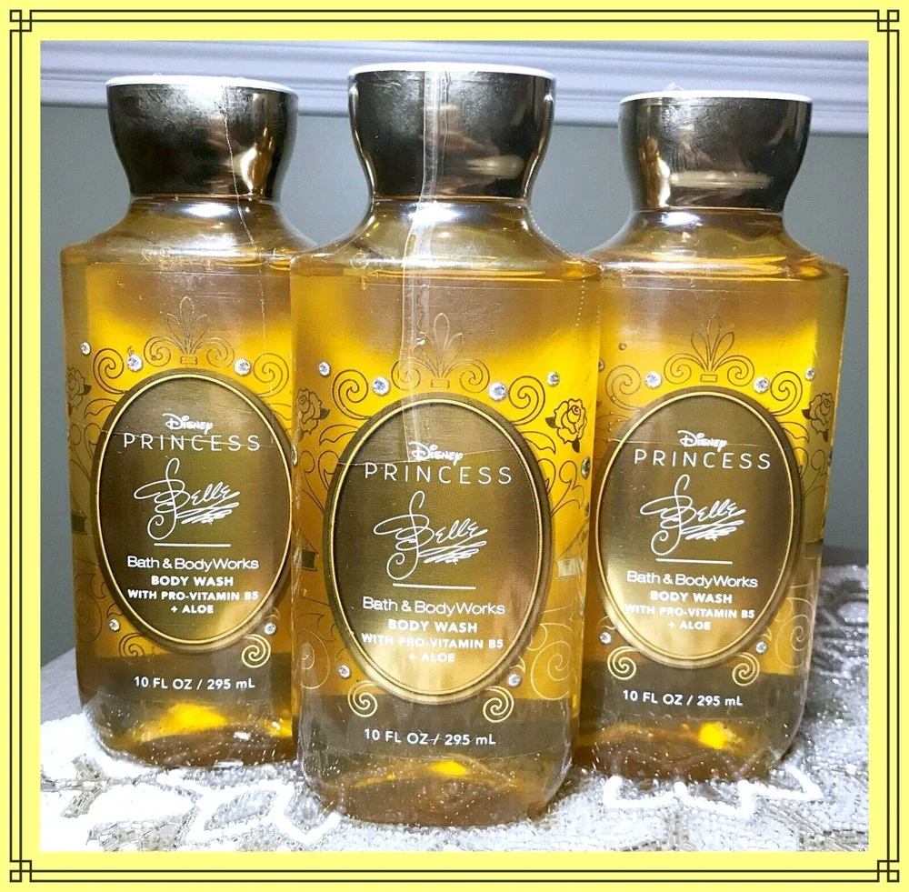 Bath & Body Works DISNEY PRINCESS BELLE 10oz Shower Gel Body Wash x3